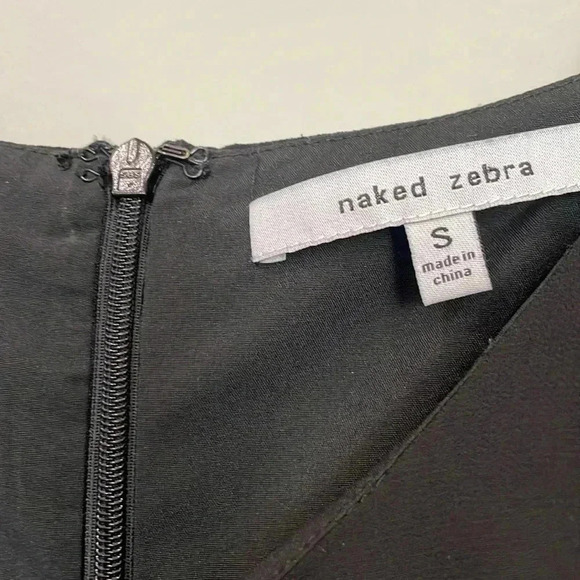 ❤️2/$50❤️Naked Zebra Spaghetti Straps Above Knee Black Little Dress-size S - Picture 3 of 8